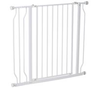 Barrière pour chien Pawhut avec largeur réglable 75-95 cm Blanc White