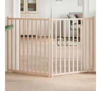 Barrière pour Chien Pliable 2 Panneaux 160 cm en Bois de Sapin Massif, barrière de sécurité Animaux sans perçage pour Salon, Cuisine, escalier