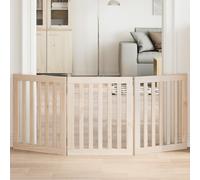 Barrière pour Chiens et Porte Protection Animaux Maison Bois de Peuplier vidaXL