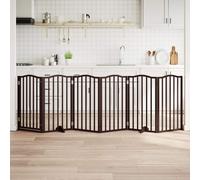 Vidaxl Barrière Pour Chiens Avec Porte 6 Panneaux Bois De Peuplier