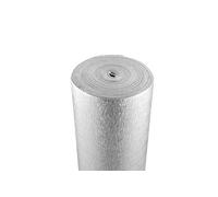 VEVOR Isolant thermique double réfléchissant, 15,24 x 1,22 m, rouleau d'isolation barrière radiante, noyau en mousse EPE, 5,5 mm, feuille d'aluminium double face, pour fenêtre, toit de camping-car