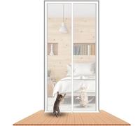 Barrière Renforcée for Chat, for Portes, Taille 120cm X 220cm, Conception Robuste À Fermeture Éclair, Empêche Les Chiens Et Les Chats De Quitter La Maison(120x220cm)