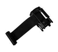 Barrière Rétractable de Sécurité Noire 2m pour Banques et Lieux Publics | Polyester et Plastique, Effet D’avertissement Séparation, Légère, Portable, Longueur Réglable