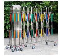 Barrière rétractable en acier - Clôture extensible pour écoles, centres commerciaux et gaz - Multicolore - 1,5 x 4 m