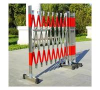 Barrière rétractable en Acier Inoxydable - Clôture de Circulation Extensible, Garde-Corps Mobile sur roulettes pour Parking, Solution idéale pour la sécurité des Chantier