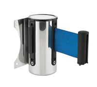 Barrière rétractable en acier inoxydable, ruban de fixation murale, contrôle des foules, poteau de sport en plein air, file d'attente, 2/3/5 mètres for le contrôle des foules(Blue,2meters)