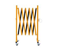 Barrière rétractable en métal extensible - Clôture de sécurité extérieure mobile facile à installer - Portail accordéon pliable avec roues - Parfait pour le contrôle des événements - 3 m de long