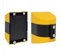 Barrière rétractable - Magnétique, sans perçage, haute visibilité pour contrôle des foules en plein air - Barrière rouge extensible pour événements, fêtes et lieux