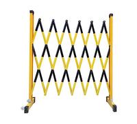 Barrière rétractable pliable portable pour sécurité routière et garage - Clôture d'allée haute - Noir - 120 x 150 cm - Solution de contrôle de la circulation facile à utiliser