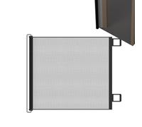 Barrière Rétractable Pour Bébé - Barrière De Sécurité Et Cloison De Porte D'escalier, Filet À L'épreuve Des Enfantts Et Déflecteur Pour Chat, Grand Cadre De 180 X 80 Cm, Installation Facile Sans Perça