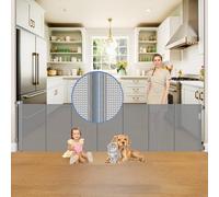 Barrière rétractable renforcée de 387 cm pour bébé, barrière d'extérieur extra large pour chiens, barrière pour bébé, barrière intérieure extra longue en maille pour chien, barrière rétractable pour