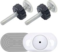 Barrière Séccurité Enfant Tiges Filetées M10 Avec Protections Murales Tampons,Filetées De Broche Tiges Pression Pour Barrières D'escaliers Portes,Chiens Bébé Animaux De Compagnie 4 Pièces