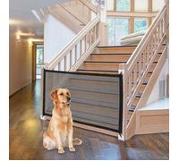 Barrière sécurité chien extensible : retractable, escalier/porte magique. 110x72cm, sécurise espace