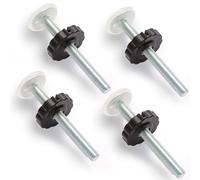 Barrière sécurité Enfant 4 pcs M10 Tige filetée pour barrière bébé ou Animal de Compagnie Stair Gate Tendeur Vis Stair Gate escalier Extension Lead Screw Rods Kit de vis（Noir）-Longueur 100mm