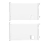 Barrière Sécurité Enfant Adaptée aux Escaliers, avec Trou pour Chat Barriere Retractable Enfant,Couloirs, Intérieur et Extérieur,86 x 150 cm (Blanc) (B)