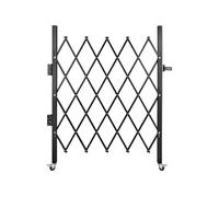 Barrière Sécurité Pliante Porte Accordéon Mobile Acier Serrure Adaptable 154x180cm