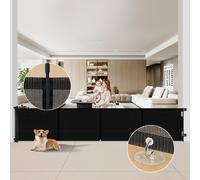 Barrière Sécurité Pour Enfant Chien,1.5m 3m 5m Barriere De Securite Retractable,Avec Renforcement En Fibre De Verre,Large Barriere De Securite Pour Escaliers Intérieurs Et Extérieurs (Noir,5m)