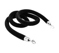 Barrières de contrôle de Foule Robustes en Velours Noir avec Crochets argentés, Cordes de sécurité de qualité Commerciale pour la Gestion d'événements et de Sites. Cordes de 4 m pour la gest