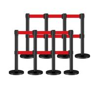 BarrièRes De ContrôLe Des Foules, Poteau En Acier Inoxydable 201 Avec Cordon De Serrage à Deux Niveaux For Expositions, AéRoports, éColes Et Restaurants