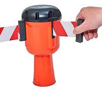 Barrières de contrôle des foules rétractables ， barrière de corde, Topper de ceinture de sécurité rétractable pour les cônes de signalisation, 10 m for bloquer la circulation et les zones piéton