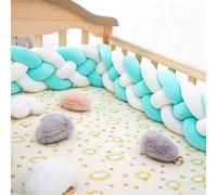 BarrièRes De Lit De Voyage Pour Tout-Petits,Tour Tout-Petits,Coussin DéCoratif Doux Et Douillet,Tricoté Surpiqué,Coussin NœUd Multicolore,Protection AdaptéE Aux LatéRales Frontales Du Lit(1m,T)