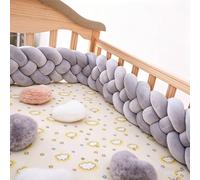 BarrièRes De Lit De Voyage Pour Tout-Petits,Tour Tout-Petits,Coussin DéCoratif Doux Et Douillet,Tricoté Surpiqué,Coussin NœUd Multicolore,Protection AdaptéE Aux LatéRales Frontales Du Lit(4m,G)