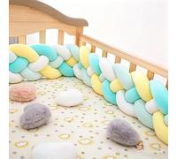 BarrièRes De Lit De Voyage Pour Tout-Petits,Tour Tout-Petits,Coussin DéCoratif Doux Et Douillet,Tricoté Surpiqué,Coussin NœUd Multicolore,Protection AdaptéE Aux LatéRales Frontales Du Lit(3m,M)