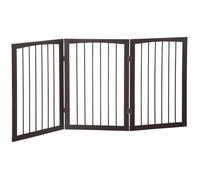 Barrières de sécurité - PawHut - modulable pliable - 160L x 76H cm - 3 panneaux - 160L x 76H cm - Marron café