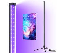 Barrina LED Lumière UV, T10 Lampe Noire UV Verticale, 42W, 385-400nm, 4FT/120cm Hauteur avec Interrupteur Marche/Arrêt Lampe UV pour Halloween, Affiches Fluorescentes, Soirées Lumineuses