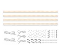 Barrina Lot de 4 lampes de culture pour plantes d'intérieur à spectre complet, 0,6 m 40 W (4 x 10 W), lampes T5 pour plantes d'intérieur, serre, Plug and Play, jaune