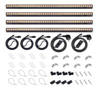 Barrina T5 Lampe Plante Interieur, Jaune, 59cm, Lumière Solaire à Spectre Complet, Connectable, Couvercle Noir,Magnétique, Bande LED de Lumière de Croissance avec Interrupteur,Plug and Play,Pack de 4