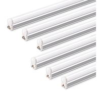 Barrina T5 LED Lampe Atelier 59cm, 10W 1100lm 6500K Blanc Super Brillant,Lampe Luminaire Garage LED pour Cuisine Salon Chambre Salle à Manger Balcon Couloir Garage,6 Pièces