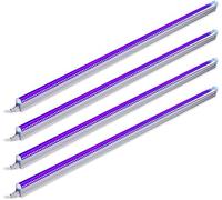 Barrina UV LED Barre de lumière noire, 22 W 4 pi, ampoule intégrée T5, luminaire noir pour affiche et fête Blacklight, ambiance agréable avec interrupteur intégré marche/arrêt (ensemble de 4)