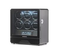 BARRINGTON Remontoir Automatique pour 6 Montres en Noir Boîte de Remontoir Premium avec Moteur Super Silencieux Écran Digital LED Élégant