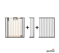 Barrire De Porte Pression Easylock Plus En Bois/Mtal Noir Et Nature - Max 168 Cm