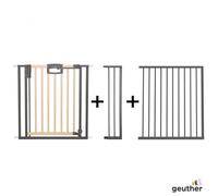 Barrire De Porte Pression Easylock Plus En Bois/Mtal Noir Et Nature - Max 176 Cm