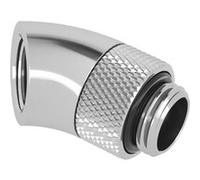 Brouette G1/4 mâle rotatif vers femelle 45° - Argent brillant