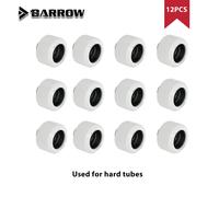 Barrow-Kit de Raccord pour Tube Dur, Adaptateur Anti-Arrêt, Connecteur de Compression pour Refroidissement par Eau d'Ordinateur, 12 Pièces, Filetage G1/4 "Hong12/14/16mm black fitting
