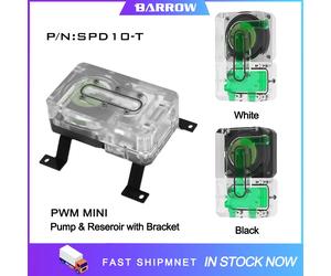Barrow POM - pompe à eau PWM 10W avec bloc CPU, 1700 M, pour AMD AM3 / INTEL 1200, 2011, 115X, X99, LTPRK-04 Black with Bracket