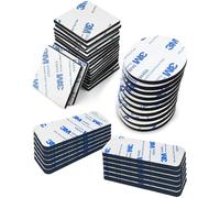 BARRU 30Pcs Tampon Adhésif double face, Adhesif Double Face Extra Fort Mousse, 3M Pastille Adhesive Double Face Imperméable pour Maison, Bureau, Portes,Plastiques,Verres,Métal(Noir)