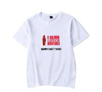 Barry Can't Swim Loner T-Shirts, Colors Chemisiers Chemises Décontractées à Manches Courtes Hauts Tendance Tees Unisexes Cool,Blanc,M
