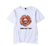 Barry Can't Swim Loner T-Shirts, Colors Chemisiers Chemises Décontractées à Manches Courtes Hauts Tendance Tees Unisexes Fashion,Blanc,XL