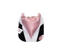 Barry.Wang Cravats Boutons de manchette en soie pour homme Motif cachemire Couleur pure Cravate Ascot Cravate et carré de poche Ensemble fête classique floral mariage affaires, rose clair, taille