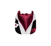 Barry.Wang Cravats Boutons de manchette en soie pour homme Motif cachemire Couleur pure Cravate Ascot Cravate et carré de poche Ensemble fête classique floral mariage affaires, rouge vin, taille