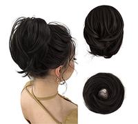 BARSDAR Chignon Queue de Cheval Extension, Postiche Synthétique Droite Entièrement Court Queue de Cheval Chignon Extensions Cheveux Accessoires Élastique Facile Chouchou pour Femme
