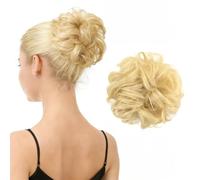 BARSDAR Postiches Cheveux Chignon 100% Cheveux Humain Naturel Bou houchou Chignon Coiffé Décoiffé Extensions de Cheveux Chignon Effet Decoiffe pour Femme