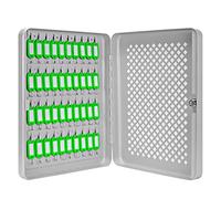 BARSKA Key Lock Key Cabinet Lock Box with Numbered Hooks and Tags - 40 Position - See Through