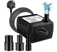 BARST 250L/H Pompe à Eau submersible Aquarium (3.6W), Mini Pompe Electrique Ultra Silencieuse pour Fontaines, Piscine, Aquarium de Poissons, Hydroponie, Statuaire avec 4 Ventouses Srtong 3 Buses