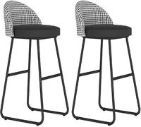 Barstools PU Leather Breakfast Cuisine Counter Countes, chaises de Bar tabourets Hauts avec des Jambes en métal des cris de Bassin d'agitation de la Salle à Manger Hauts tabourets (D-2PS, 75 cm)