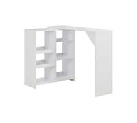 Bartafel met verplaatsbaar schap 138x39x110 cm wit280222
